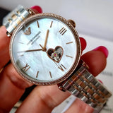 Buy Shop Emporio Armani Meccanico Automatic Mother of Pearl Dial Two Tone Steel Strap Watch For Women - AR60049 USA Online