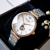 Buy Shop Emporio Armani Meccanico Automatic Mother of Pearl Dial Two Tone Steel Strap Watch For Women - AR60049 USA Online