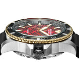 Buy Shop Emporio Armani Meccanico Automatic Red Dial Black Silicon Strap Watch For Men - AR60070 USA Online