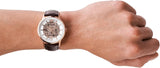 Buy Shop Emporio Armani Meccanico Automatic Silver Dial Brown Leather Strap Watch For Men - AR60039 USA Online