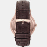 Buy Shop Emporio Armani Meccanico Automatic Silver Dial Brown Leather Strap Watch For Men - AR60039 USA Online