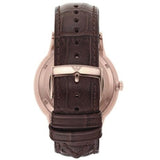 Buy Shop Emporio Armani Meccanico Automatic Silver Dial Brown Leather Strap Watch For Men - AR60039 USA Online