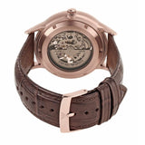 Buy Shop Emporio Armani Meccanico Automatic Silver Dial Brown Leather Strap Watch For Men - AR60039 USA Online