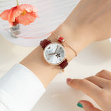 Buy Shop Emporio Armani Meccanico Automatic Silver Dial Burgundy Leather Strap Watch For Women - AR60044 USA Online