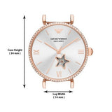 Buy Shop Emporio Armani Meccanico Automatic Silver Dial Burgundy Leather Strap Watch For Women - AR60044 USA Online