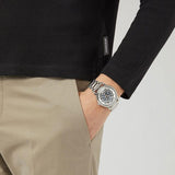Buy Shop Emporio Armani Meccanico Automatic Silver Dial Silver Steel Strap Watch for Men - AR60006 USA Online