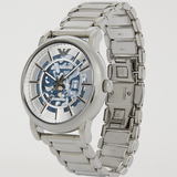 Buy Shop Emporio Armani Meccanico Automatic Silver Dial Silver Steel Strap Watch for Men - AR60006 USA Online