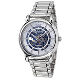 Buy Shop Emporio Armani Meccanico Automatic Silver Dial Silver Steel Strap Watch for Men - AR60006 USA Online