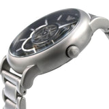 Buy Shop Emporio Armani Meccanico Automatic Skeleton Black Dial Silver Steel Strap Watch For Men - AR60021 USA Online