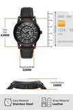 Buy Shop Emporio Armani Meccanico Automatic Skeleton Dial Black Leather Strap Watch For Men - AR60008 USA Online