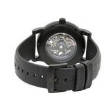 Buy Shop Emporio Armani Meccanico Automatic Skeleton Dial Black Leather Strap Watch For Men - AR60008 USA Online