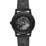 Buy Shop Emporio Armani Meccanico Automatic Skeleton Dial Black Leather Strap Watch For Men - AR60008 USA Online
