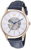 Buy Shop Emporio Armani Meccanico Automatic White Dial Blue Leather Strap Watch For Men - AR1947 USA Online