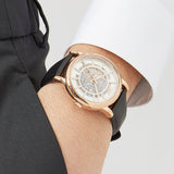 Buy Shop Emporio Armani Meccanico Automatic White Dial Brown Leather Strap Watch For Men - AR60027 USA Online