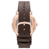Buy Shop Emporio Armani Meccanico Automatic White Dial Brown Leather Strap Watch For Men - AR60027 USA Online
