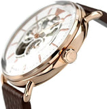 Buy Shop Emporio Armani Meccanico Automatic White Dial Brown Leather Strap Watch For Men - AR60027 USA Online