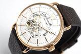 Buy Shop Emporio Armani Meccanico Automatic White Dial Brown Leather Strap Watch For Men - AR60027 USA Online