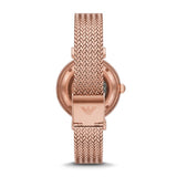 Buy Shop Emporio Armani Meccanico Automatic White Dial Rose Gold Mesh Strap Watch For Women - AR60063 USA Online