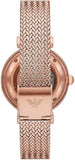 Buy Shop Emporio Armani Meccanico Automatic White Dial Rose Gold Mesh Strap Watch For Women - AR60063 USA Online