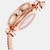 Buy Shop Emporio Armani Meccanico Automatic White Dial Rose Gold Mesh Strap Watch For Women - AR60063 USA Online