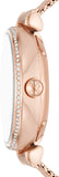 Buy Shop Emporio Armani Meccanico Automatic White Dial Rose Gold Mesh Strap Watch For Women - AR60063 USA Online