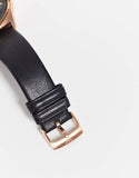 Buy Shop Emporio Armani Meccanico Black Dial Black Leather Watch For Men - AR60004 USA Online