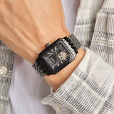 Buy Shop Emporio Armani Meccanico Black Dial Black Steel Strap Watch For Men - AR60058 USA Online