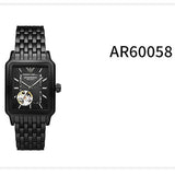 Buy Shop Emporio Armani Meccanico Black Dial Black Steel Strap Watch For Men - AR60058 USA Online