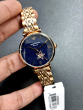 Buy Shop Emporio Armani Meccanico Crystals Black Dial Rose Gold Steel Strap Watch For Women - AR60043 USA Online