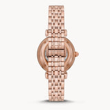 Buy Shop Emporio Armani Meccanico Crystals Black Dial Rose Gold Steel Strap Watch For Women - AR60043 USA Online