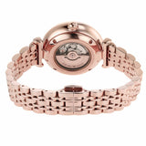Buy Shop Emporio Armani Meccanico Crystals Black Dial Rose Gold Steel Strap Watch For Women - AR60043 USA Online