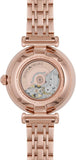 Buy Shop Emporio Armani Meccanico Crystals Black Dial Rose Gold Steel Strap Watch For Women - AR60043 USA Online