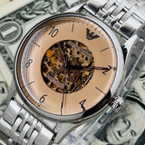Buy Shop Emporio Armani Meccanico Multicolor Dial Silver Steel Strap Watch For Men - AR1922 USA Online