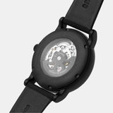 Buy Shop Emporio Armani Meccanico Quartz Black Dial Black Leather Strap Watch For Men - AR60032 USA Online