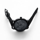 Buy Shop Emporio Armani Meccanico Quartz Black Dial Black Leather Strap Watch For Men - AR60032 USA Online