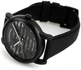 Buy Shop Emporio Armani Meccanico Quartz Black Dial Black Leather Strap Watch For Men - AR60032 USA Online