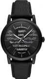 Buy Shop Emporio Armani Meccanico Quartz Black Dial Black Leather Strap Watch For Men - AR60032 USA Online