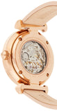 Buy Shop Emporio Armani Meccanico Silver Skeleton Dial Beige Leather Strap Watch For Women - AR60001 USA Online