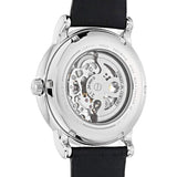 Buy Shop Emporio Armani Meccanico Silver Skeleton Dial Black Leather Watch For Men - AR1997 USA Online