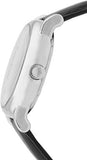 Buy Shop Emporio Armani Meccanico Silver Skeleton Dial Black Leather Watch For Men - AR1997 USA Online