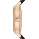 Buy Shop Emporio Armani Meccanico Silver Skeleton Dial Brown Leather Strap Watch For Men - AR1983 USA Online
