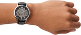 Buy Shop Emporio Armani Meccanico Skeleton Automatic Black Dial Black Leather Strap Watch for Men - AR60038 USA Online
