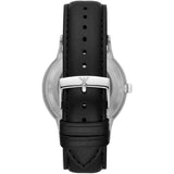 Buy Shop Emporio Armani Meccanico Skeleton Automatic Black Dial Black Leather Strap Watch for Men - AR60038 USA Online