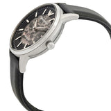 Buy Shop Emporio Armani Meccanico Skeleton Automatic Black Dial Black Leather Strap Watch for Men - AR60038 USA Online