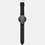 Buy Shop Emporio Armani Meccanico Skeleton Automatic Black Dial Black Leather Strap Watch for Men - AR60038 USA Online