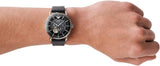 Buy Shop Emporio Armani Meccanico Skeleton Black Dial Black Leather Strap Watch For Men - AR60026 USA Online