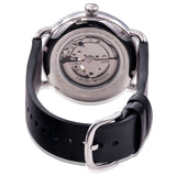 Buy Shop Emporio Armani Meccanico Skeleton Black Dial Black Leather Strap Watch For Men - AR60026 USA Online