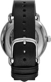 Buy Shop Emporio Armani Meccanico Skeleton Black Dial Black Leather Strap Watch For Men - AR60026 USA Online
