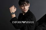 Buy Shop Emporio Armani Meccanico Skeleton Black Dial Black Leather Strap Watch For Men - AR60046 USA Online