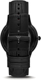 Buy Shop Emporio Armani Meccanico Skeleton Black Dial Black Leather Strap Watch For Men - AR60046 USA Online